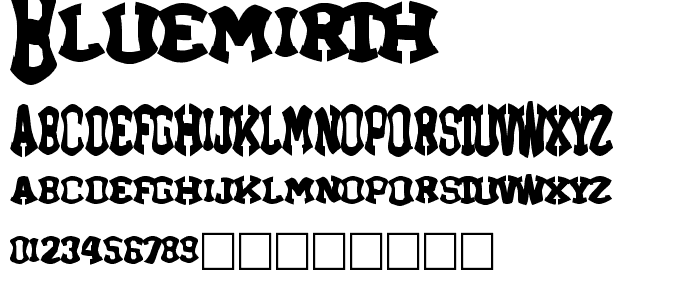 BlueMirth font