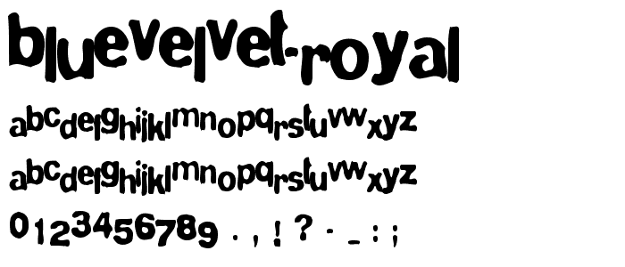 BlueVelvet Royal font