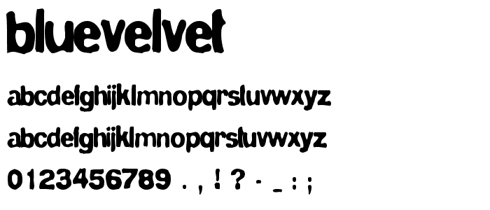 BlueVelvet font
