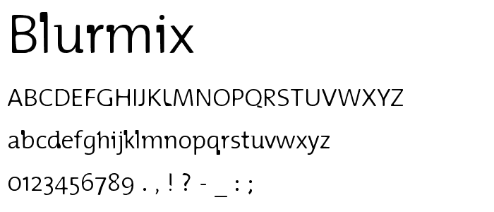 Blurmix font