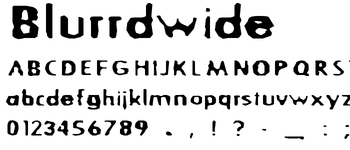 BlurrdWide font