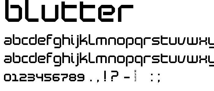 Blutter font