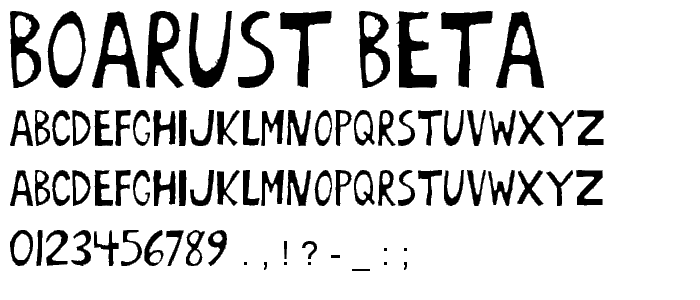 BoArust beta font