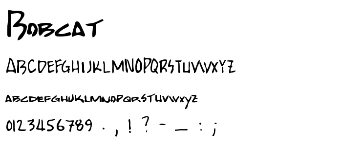 Bobcat font