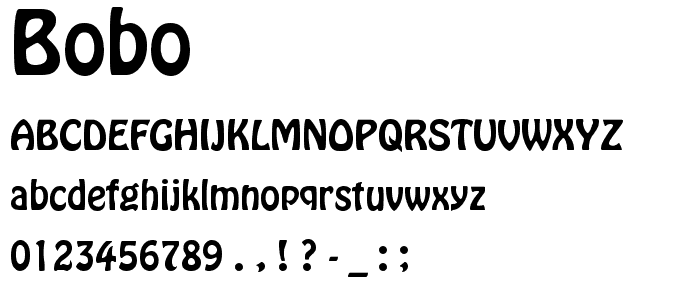 Bobo font