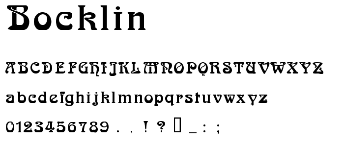 Bocklin font