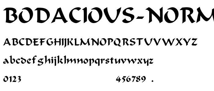 Bodacious-Normal font