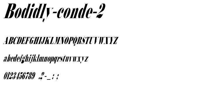Bodidly Conde 2 font