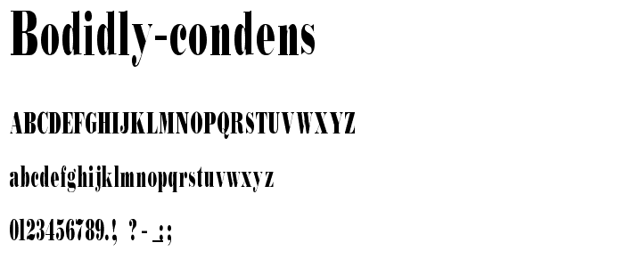 Bodidly Condens font