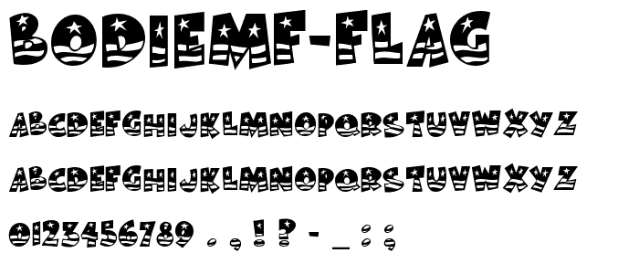 BodieMF Flag font