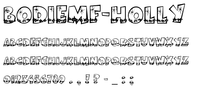 BodieMF Holly font