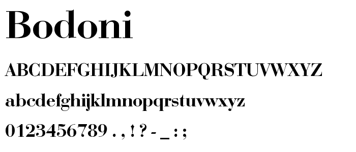 Bodoni font