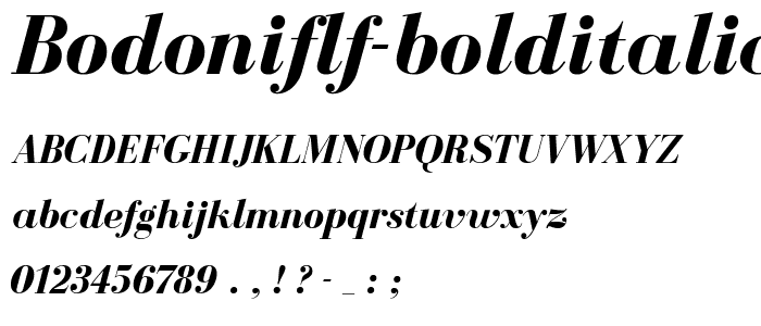 BodoniFLF-BoldItalic font