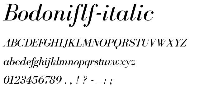 BodoniFLF-Italic font