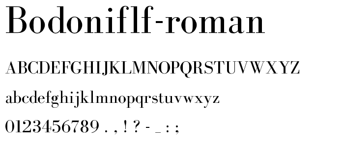 BodoniFLF-Roman font