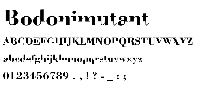 BodoniMutant font