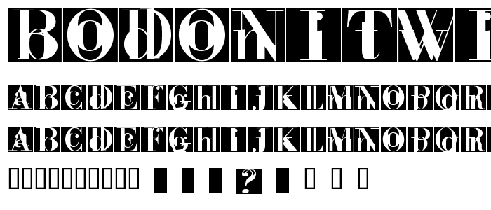 BodoniTwinsCaps font