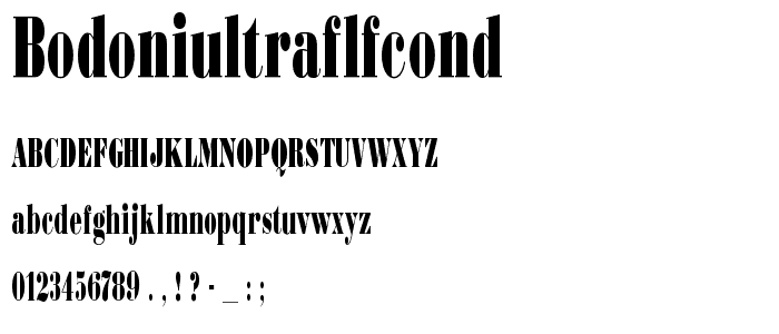 BodoniUltraFLFCond font