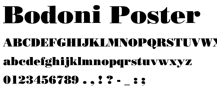 Bodoni-Poster police