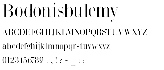 BodonisBulemy font