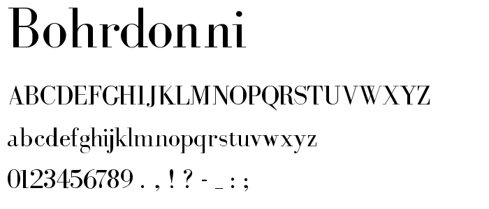 BohrDonni font