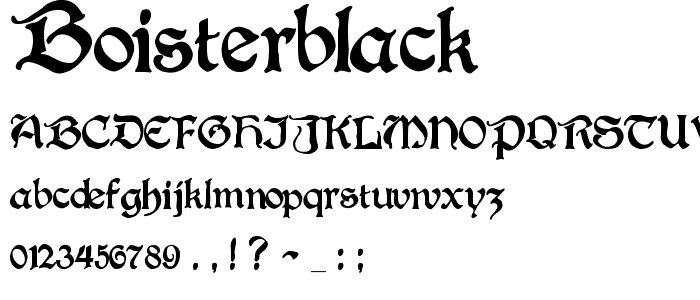 BoisterBlack font