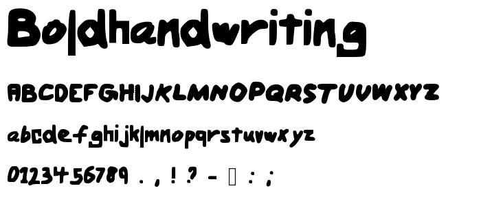 BoldHandwriting font