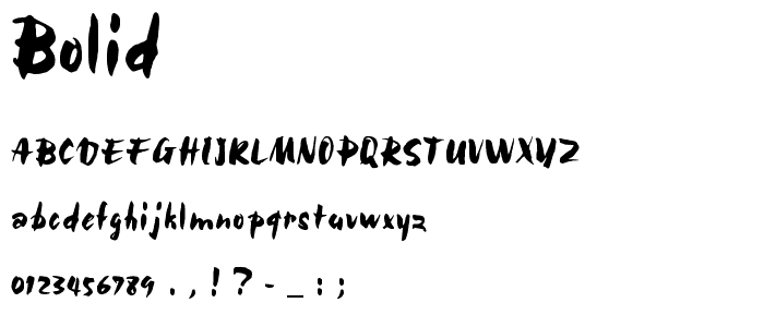 Bolid font