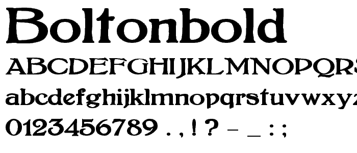 BoltonBold font