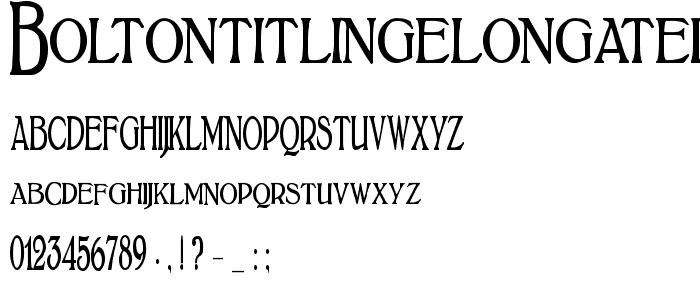 BoltonTitlingElongated font