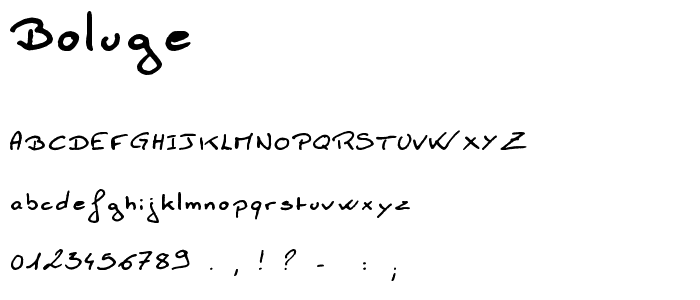 Boluge font