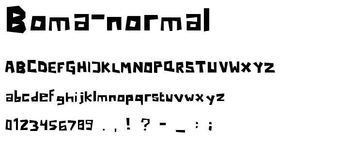 Boma Normal font