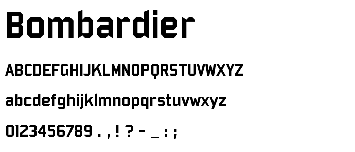 Bombardier font