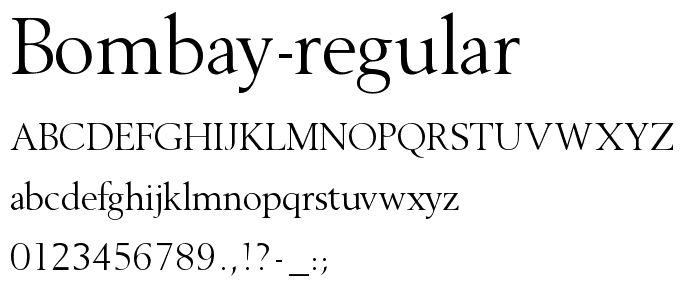 Bombay-Regular font