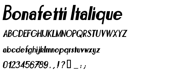 Bonafetti Italique font