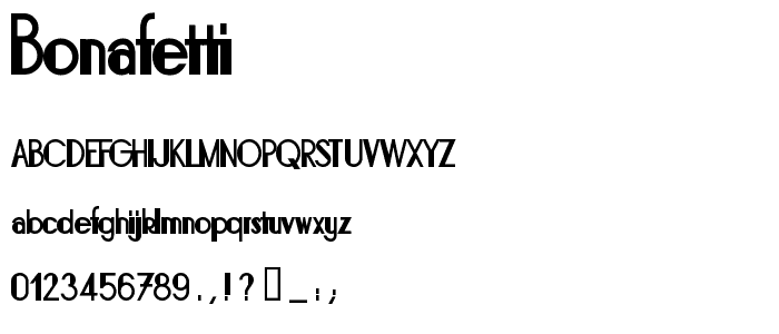 Bonafetti font