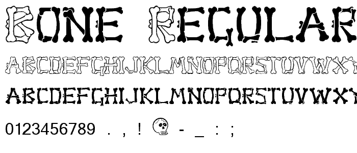 Bone Regular font