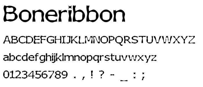 Boneribbon font