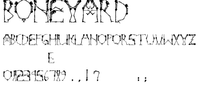 Boneyard font