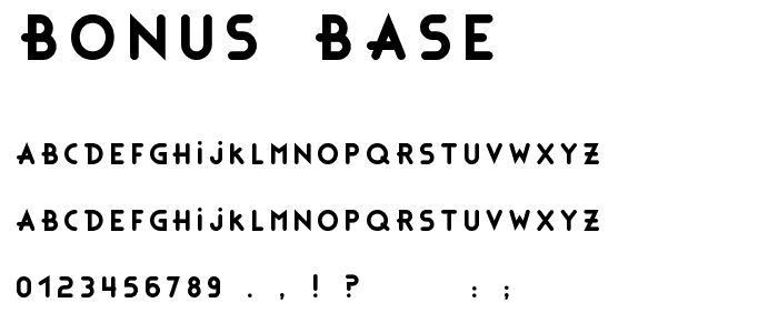 Bonus Base font