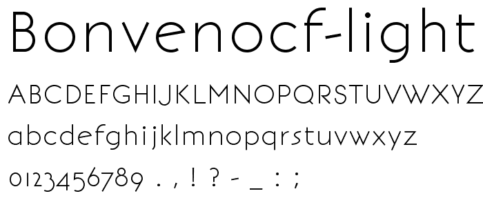 BonvenoCF Light font