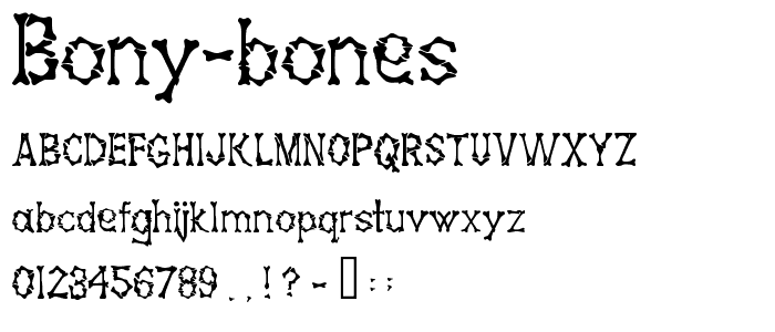 Bony Bones font