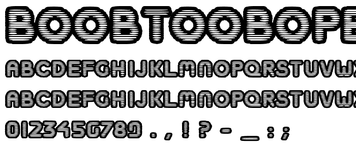 BoobToobOpen font