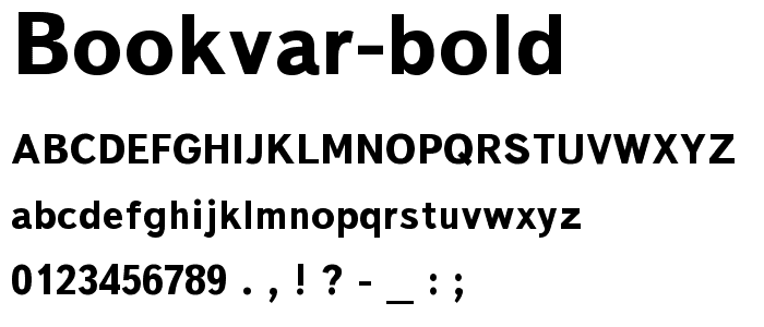 Bookvar Bold font