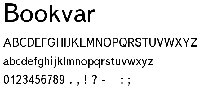 Bookvar font