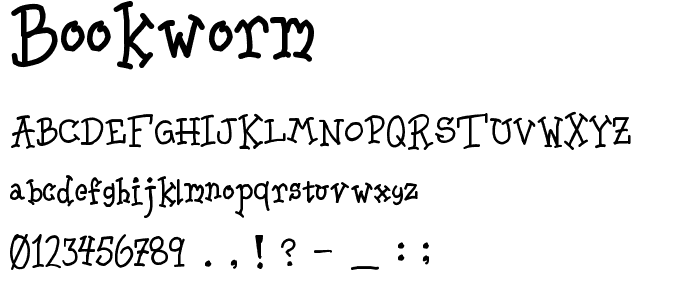 Bookworm font