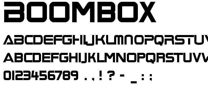 BoomBox font