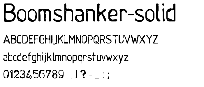 Boomshanker-Solid font