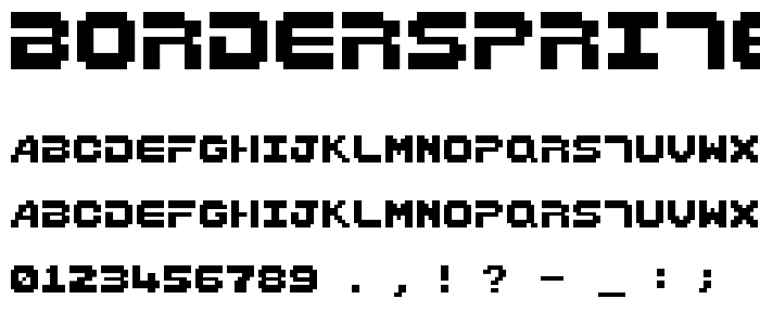 Bordersprite font