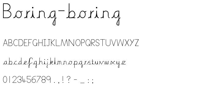Boring Boring font
